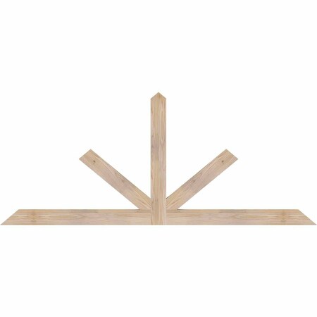 Ekena Millwork Saratoga Smooth Timber Gable Bracket, Douglas Fir, 72"W x 30"H x 1 1/2"D x 3 1/2"F, 10/12 Pitch GBW072X30X0204SAR00SDF